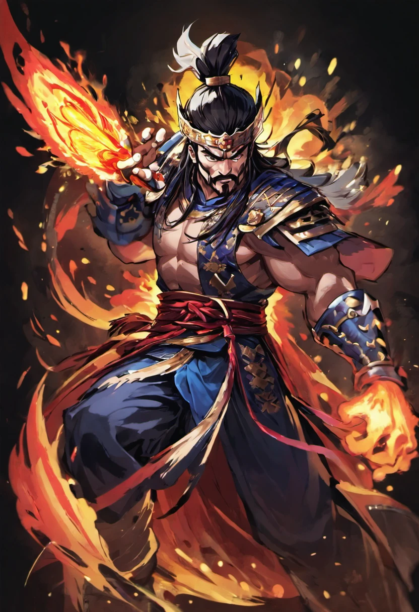 three kingdom, Cao Cao, with black background, simplebackground