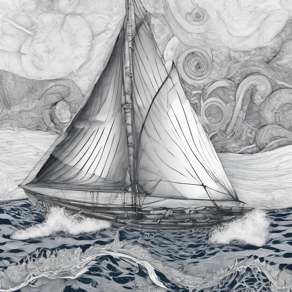 Pictures of sailboats, Digital pen and digital ink, detailed digital drawing, Symmetrical digital illustration, , digital intricate art, Digital drawing, Detailed. Sailing Class, Hand drawn digital art, 4K. Detailed drawing, Digital painting | Intricate, Sailing wave class,Winding painting,violent storm,big sea waves,Coffee-colored vessels,Blue water
