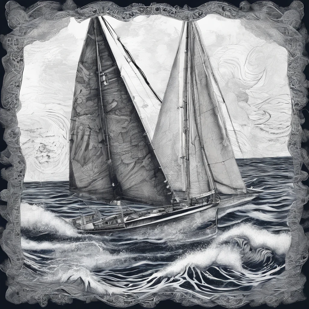 Pictures of sailboats, Digital pen and digital ink, detailed digital drawing, Symmetrical digital illustration, , digital intricate art, Digital drawing, Detailed. Sailing Class, Hand drawn digital art, 4K. Detailed drawing, Digital painting | Intricate, Sailing wave class,Winding painting,violent storm,big sea waves,Coffee-colored vessels,Blue water