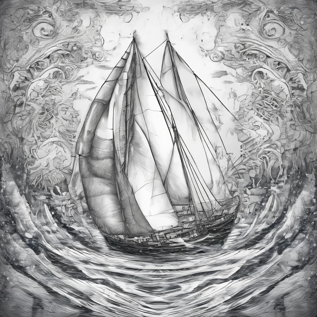 Pictures of sailboats, Digital pen and digital ink, detailed digital drawing, Symmetrical digital illustration, , digital intricate art, Digital drawing, Detailed. Sailing Class, Hand drawn digital art, 4K. Detailed drawing, Digital painting | Intricate, Sailing wave class,Winding painting,violent storm,big sea waves,Coffee-colored vessels,Blue water