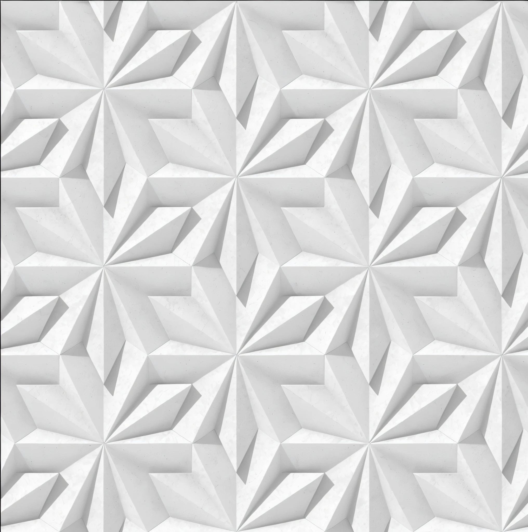 a closeup of a white wall with a triangle pattern, Fractais brancos, textura de ladrilho, tesselation, an ambient occlusion render, white panels, Angular dynamic white rock floor, Ambient occlusion:3, subtle pattern, textura do diamante, fundo branco, carved marble texture silk cloth, carved white marble, made of all white ceramic tiles