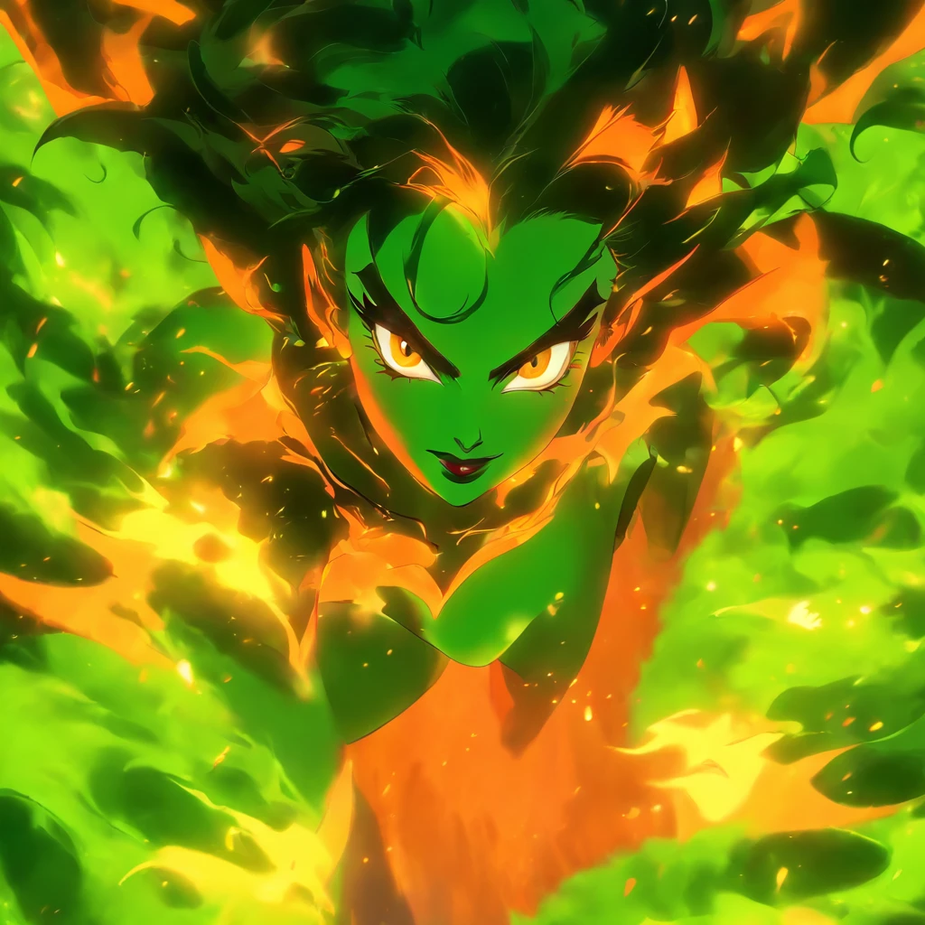 (best quality,4k,8k,highres,masterpiece:1.2),ultra-detailed,(realistic,photorealistic,photo-realistic:1.37),sexy demoness with demon wings,green flames,sharp focus,vivid colors,portraits,details,flawless skin,long flowing hair,glowing red eyes,powerful aura,intense gaze,dark and mysterious background,demonic horns,striking makeup,intertwining smoke,delicate feathers,dark and seductive,ethereal beauty,sensual curves,tempting smile,enchanting presence,goddess-like figure,demonic elegance,sultry atmosphere,exquisite details on the wings and horns,alluring and mysterious expression,mesmerizing and captivating,subtle smoky effect,fiery and vibrant green flames,shadows and highlights,perfectly groomed eyebrows,smoky eye makeup,full and glossy lips,gorgeous and striking appearance,confident and empowered pose,graceful and confident posture,ominous and magical,glamorous and enchanting,transformation and temptation,dark and seductive powers,commanding and captivating personality,lit by dramatic lighting,dramatic and intense colors,fierce and compelling gaze,evil yet alluring,creature of darkness with an irresistible charm,seductive smile amidst the chaos,dark energy emanating from her,supernatural beauty,mesmerizing and otherworldly,alluring temptress with a touch of danger,enchanted by her presence,immersed in an aura of darkness and desire,spellbinding and enthralling,glamorous and mysterious femme fatale,heart-stopping beauty with a hint of danger,entrancing and bewitching demeanour,exuding sensuality and power,ensnared by her irresistible allure,forbidden desires and untamed passion,drenched in the flames of desire,possessed by an irresistible and dark force,strong and captivating personality that demands attention and obedience,unleashing her inner demons with sheer elegance,ultimate seductress with an intimidating presence,her beauty and power can melt even the coldest hearts,green inferno consuming her, unleashing her true potential,leaving a trail of destruction and