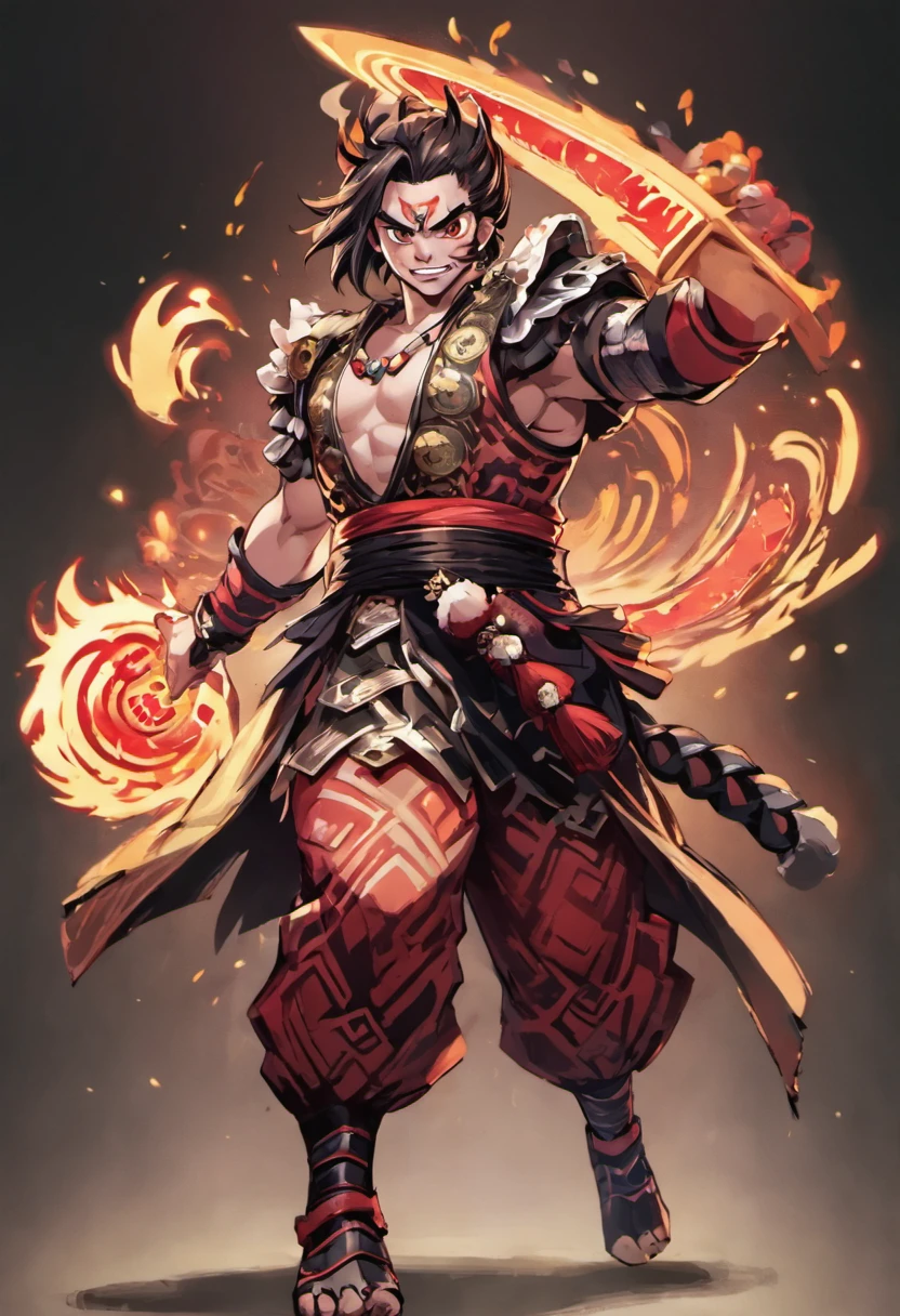 tmasterpiece,Ultra foto realsisim,32k resolution,Excelente pintura em detalhes extremos,melhor qualidade,Wukong:Chinese legends of gods and demons,Tema de terror sombrio:1.3,(Black General Monkey Head,irritado,olhos vermelhos,roupas pretas,capa vermelha,com cabelos castanhos curtos,Faixa de testa dourada,Rosto detalhado,Olhos detalhados,anatomicamente correto):1.5,Textura de teia de aranha,Escura,terrorista,medonho,Detalhes complicados,DetalhadoAntecedentes,premiados