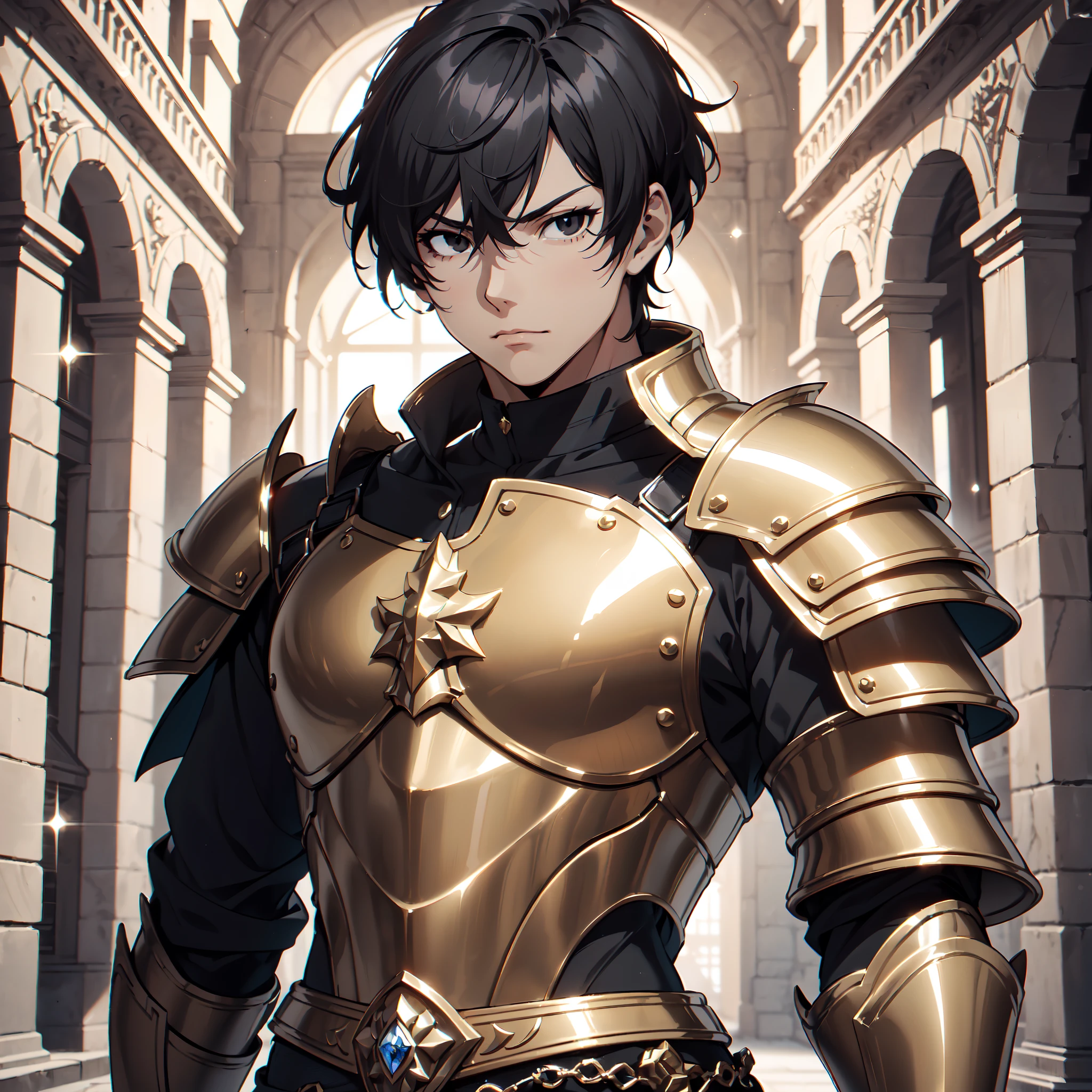 128K Ultra High Definition,
128K Ultra High Quality,
128K Ultra High Resolution,
Best Definition,
Best Quality,
Best Resolution,
Perfectly Detailed,
Perfectly Designed,
Extremely Detailed,
Extremely Designed,
Hyper Detailed,
Hyper Definition,
Hyper Quality,
Hyper Resolution,
Masterpiece,
(((Anime))),
Body Shot,
(((Boy))),
Handsome,
Muscular Body,
(((Black Short Hair))),
(((Black Eyes))),
(((Hyper Detailed & Perfectly Designed Bronze Armor Plates))),
(((Hyper Detailed & Perfectly Designed Engraving Jeweled Baron Armor))),
(((Inside Of Medieval Royal Palace Background Scenery))),