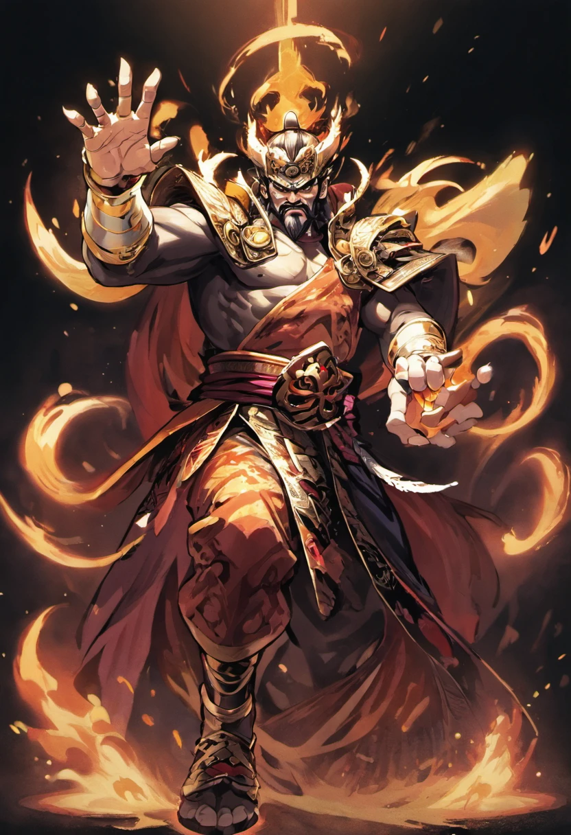 three kingdom, the emperor,A meticulous face,Clear face,Full body like,Shogun,with black background, High picture quality,tmasterpiece,best qualtiy,超高分辨率