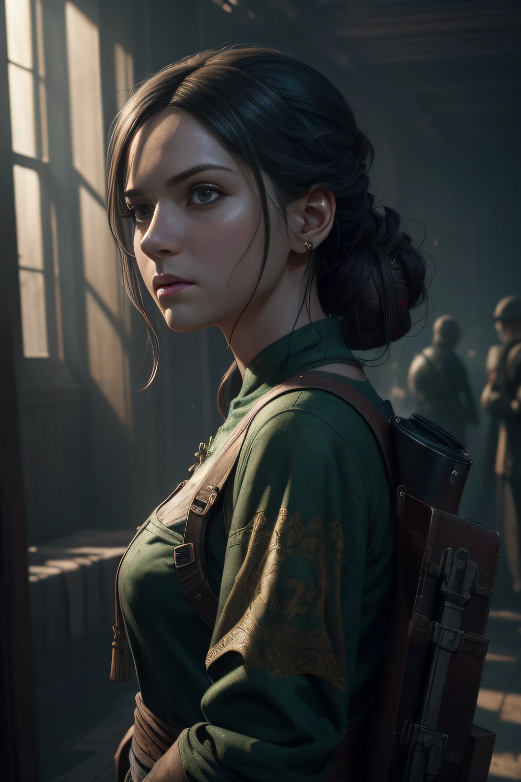 a portrait of a lonely beauty zombie girl alone in a crowd, alabaster skin, grunge outfit, crawed background, doubtful poses, perfect face, hyper detailed, dead inside, green eyes, (extremely detailed cg unity 8k wallpaper), the most beautiful artwork in the world, atey ghailan, in the style of studio ghibli, by jeremy mann, greg manchess, antonio moro, intricate, high detail, photorealistic painting art by midjourney and greg rutkowski, matte, bryan organ, extremely detailed cg unity 8k wallpaper, high detail, photorealistic painting art by midjourney and greg rutkowski, matte, bryan organ, extremely detailed cg unity 8k wallpaper, high detail, photorealistic painting art by midjourney and greg rutkowski, matte, bryan organ, extremely detailed cg unity 8k wallpaper, high detail, photorealistic painting art by midjourney and greg rutkowski, matte, bryan organ