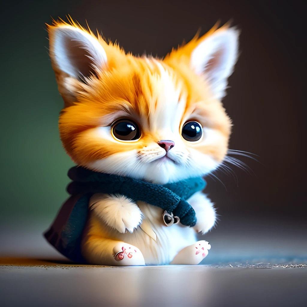 Cat, orange, look at a camera, No_The human, depth of fields, ((Empty background)), ((white backgrounid)) Dark_glam, Dressed in DRK_glam, deepshadow, (murky: 1.4), (8K, Raw photo, top-quality, ​masterpiece: 1.2),  Logo, vector, Line Graphics, Design, inspiration, straight line, symmetry