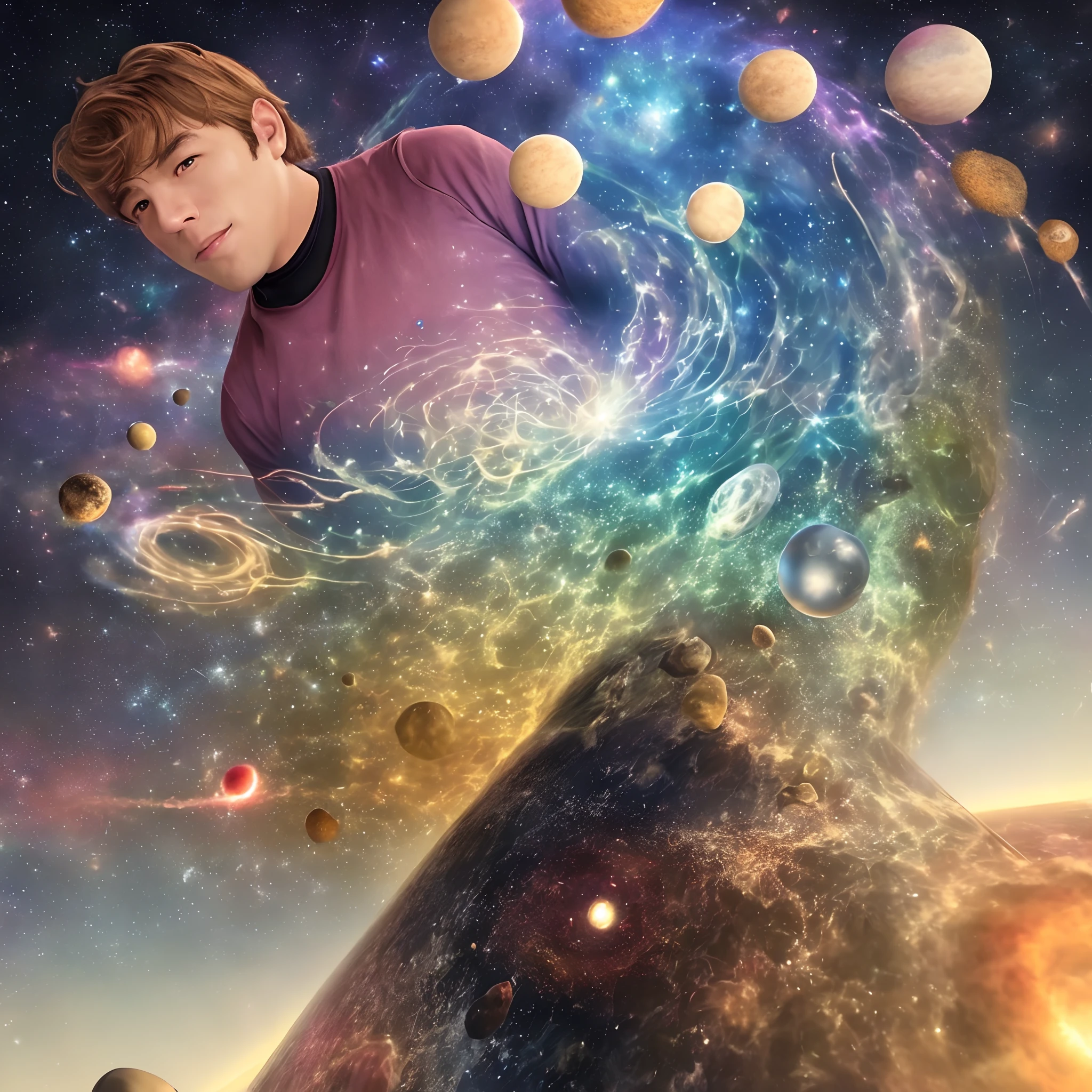 Man in infinite universe