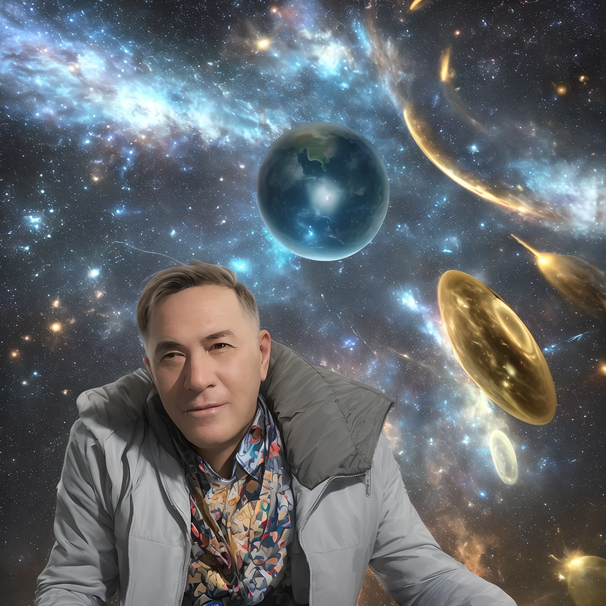 Man in infinite universe