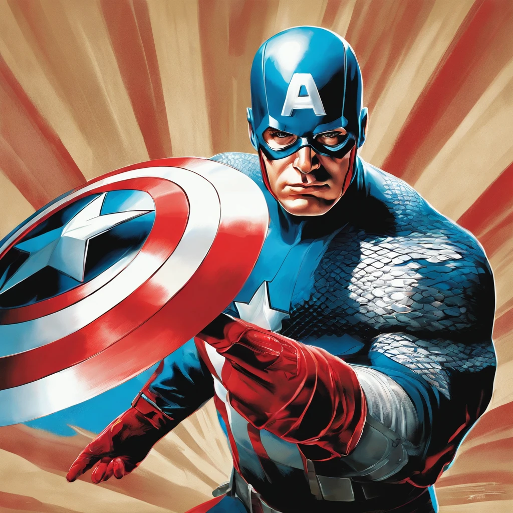 Portrait of Captain America by Alex Ross