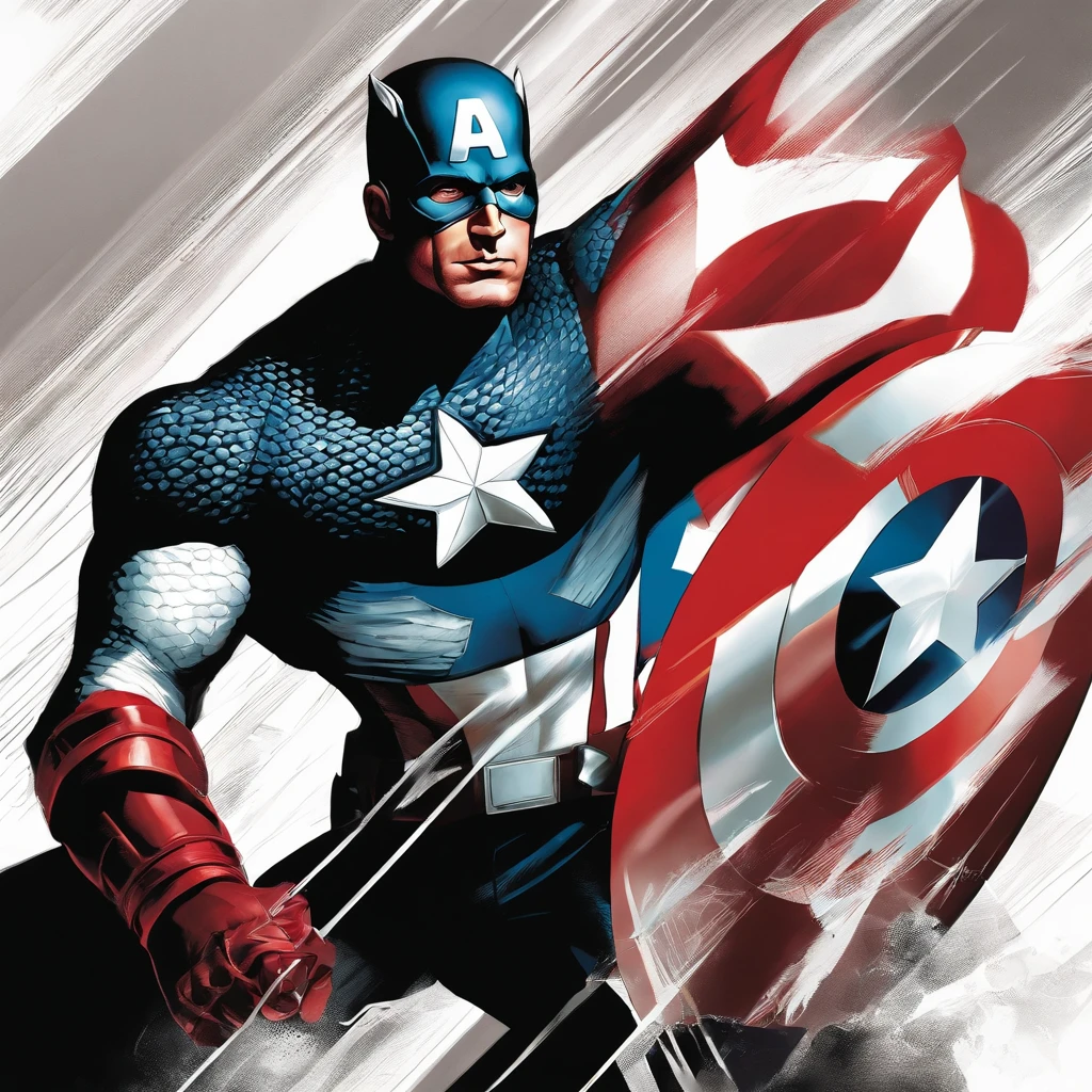 Portrait of Captain America by Alex Ross