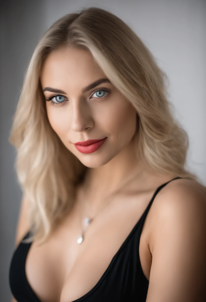 Blond Frau mit passendem Tanktop und Rock posiert in einem Nachtclub, Sexy girl with blue eyes, portrait sophie mudd, Hintergrund verwischen, best quality, 1girls, Portrait de Corinna Kopf, blonde hair and large eyes, Selfie einer jungen Frau, ohne Make-up, Natural makeup, Blick direkt in die Kamera, Gesicht mit Artgram, dezentes Make-up, Great full body photo, im Zimmer, big boobs, Blond, Latein