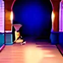 Un primer plano de una persona sentada en una acera con un gato, animated movie, frame from pixar movie, animated movie scene, animated movie, pixar movie screenshot, screenshot from a movie, animation film, animated movie still, still from a pixar movie, Fotograma animado, Hay un gato a su lado, frame from pixar movie, animation film still, scene of a movie