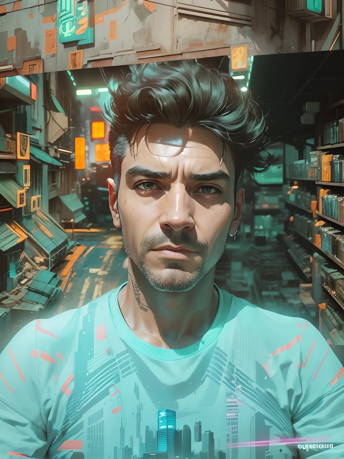 Change background to cyberpunk city,realistic face,8k,pure realistic