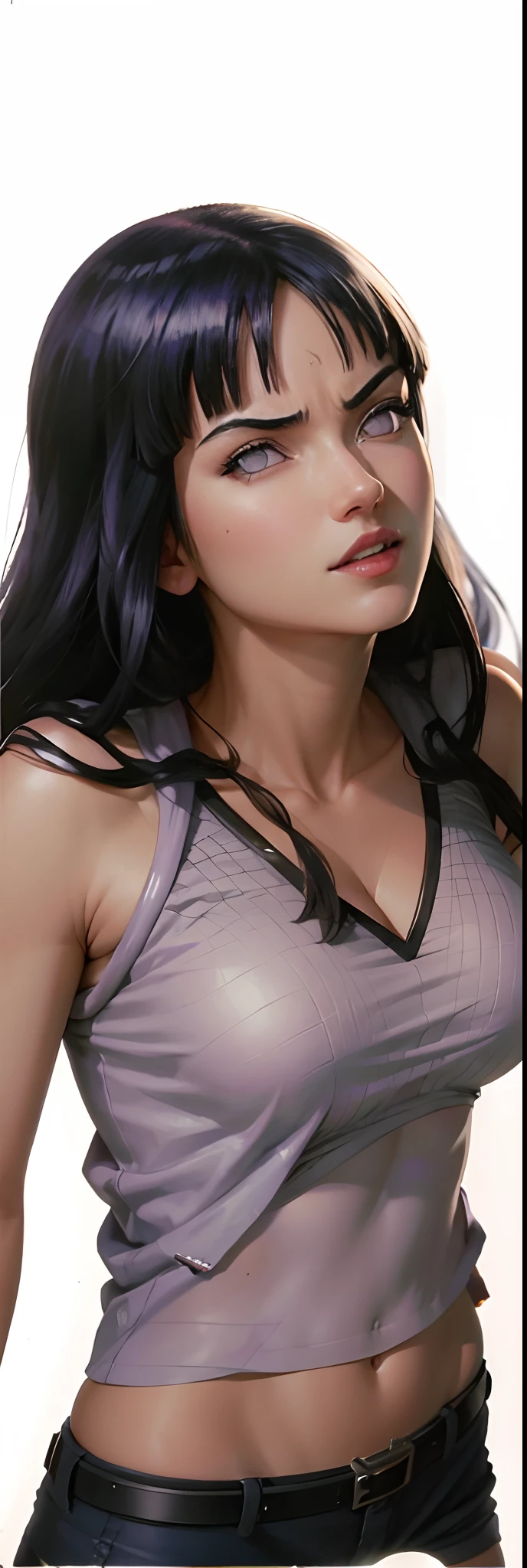 Hinata Hyuga, extremamente realista, muito linda