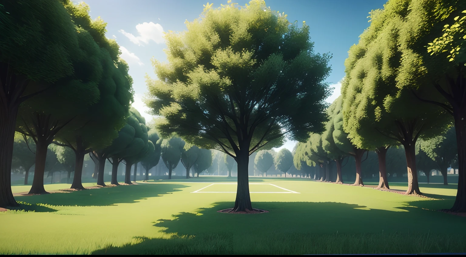 Lawn field like fine trees, melhor qualidade, Lumion Pro rendering