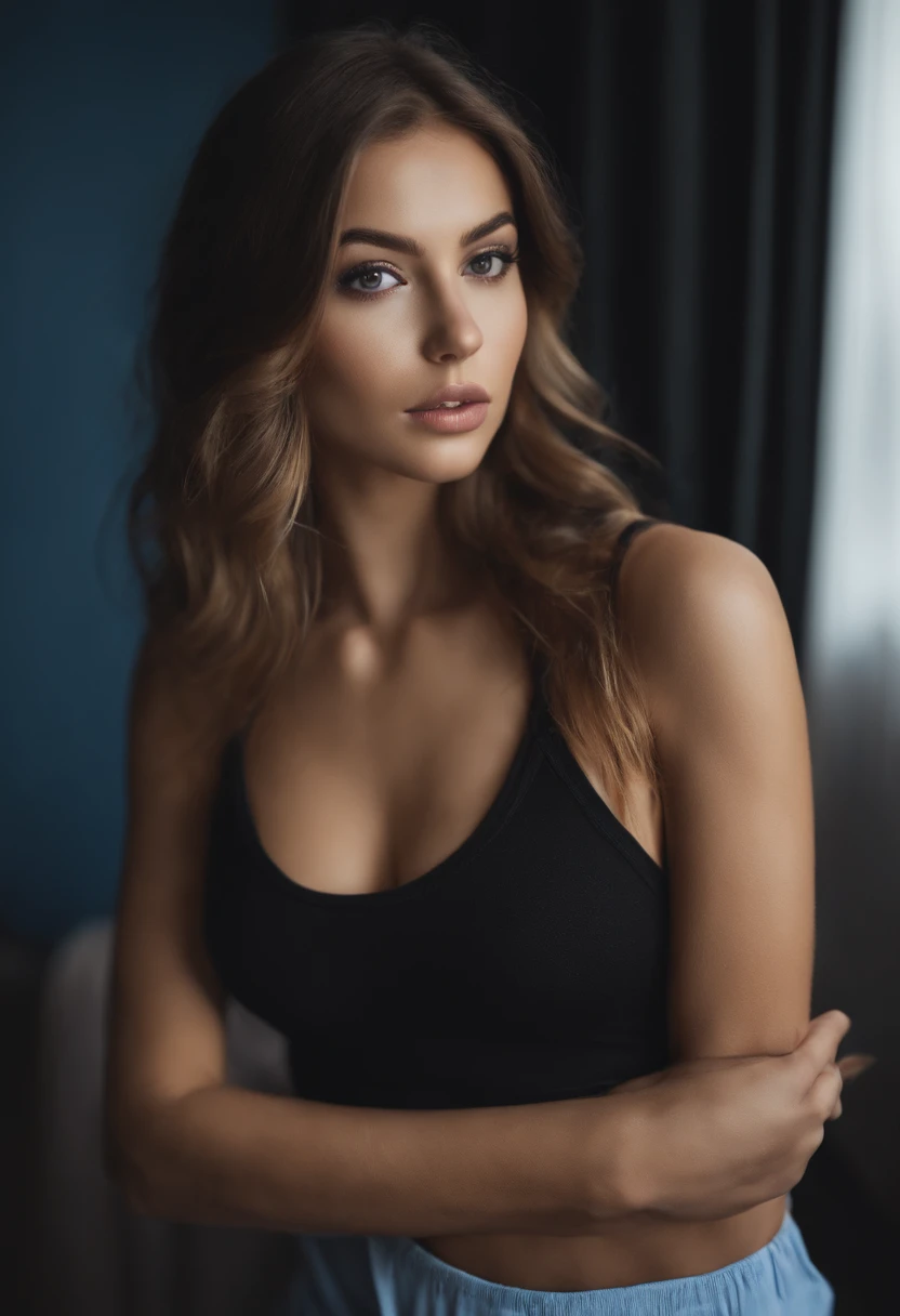woman with matching tank top and panties, fille sexy aux yeux bleus, Portrait Sophie Mudd, Portrait de Corinna Kopf, cheveux blonds et grands yeux, selfie of a young woman, Les yeux dans la chambre, Violet Myers, ohne Maquillage, maquillage naturel, Look directly into the camera, Visage avec Artgram, dezentes Maquillage, Superbe photo du corps entier, dans la chambre, Fission, a la salle de sport grand au yeux bleu, seins nue,