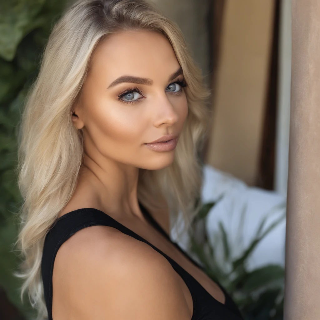 Blonde woman with matching tank top and panties, fille sexy aux yeux bleus, Portrait Sophie Mudd, Portrait de Corinna Kopf, cheveux blonds et grands yeux, jeune femme, Violet Myers, ohne Maquillage, maquillage naturel, Look directly into the camera, Visage avec Artgram, dezentes Maquillage, Superbe photo du corps entier, Fission, a la salle de sport grand au yeux bleu, seins nue, poitrine nue,