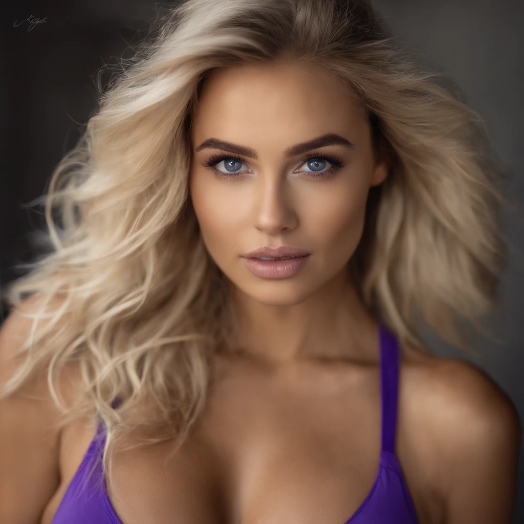 Blonde woman with matching tank top and panties, fille sexy aux yeux bleus, Portrait Sophie Mudd, Portrait de Corinna Kopf, cheveux blonds et grands yeux, jeune femme, Violet Myers, ohne Maquillage, maquillage naturel, Look directly into the camera, Visage avec Artgram, dezentes Maquillage, Superbe photo du corps entier, Fission, a la salle de sport grand au yeux bleu, seins nue, poitrine nue,