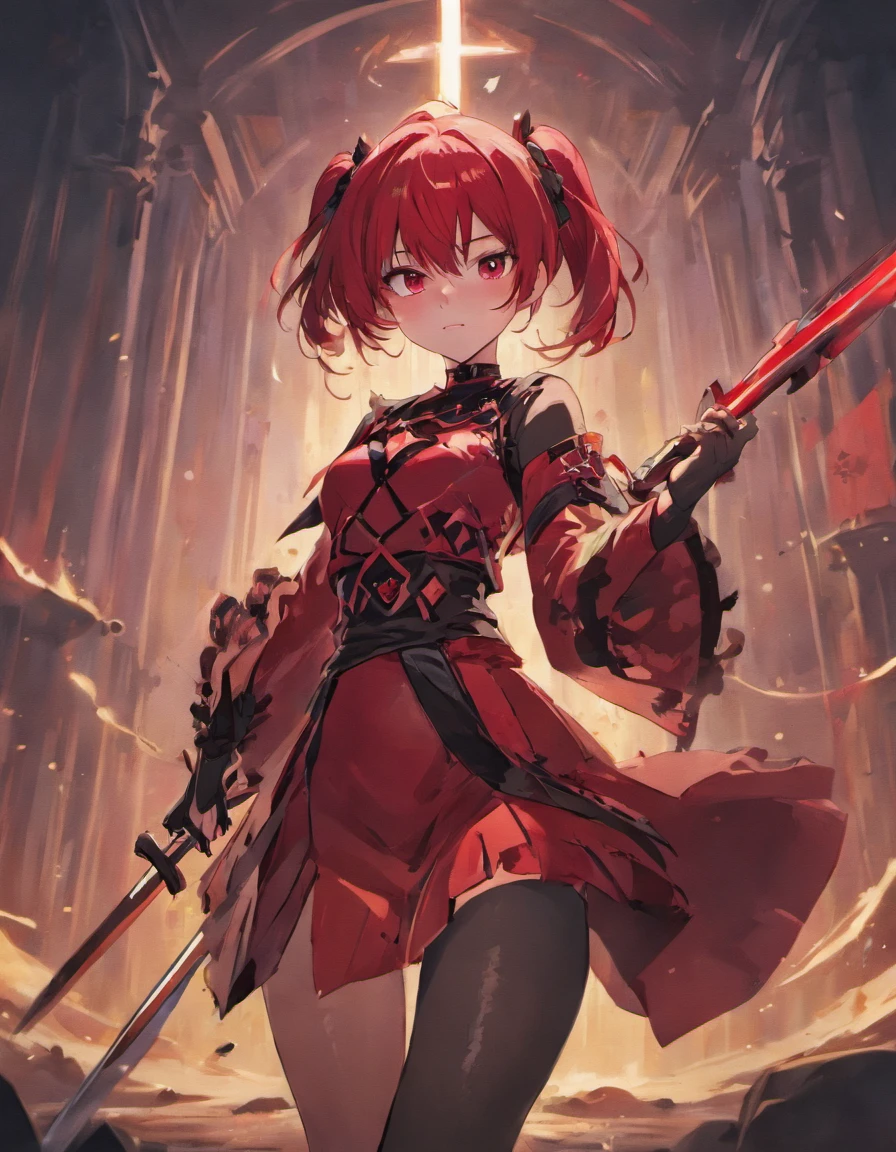 a woman in a black and red outfit holding a sword, 1 7 -  - old me goth girl, anime character; full body art, anime full body illustration, anime character, detailed anime character art, best anime character design, official character art, from arknights, gothic maiden anime girl, full body adoptable, single character full body, anime character design