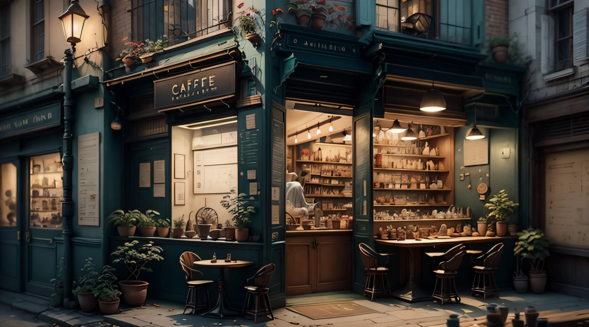 Cafe at night