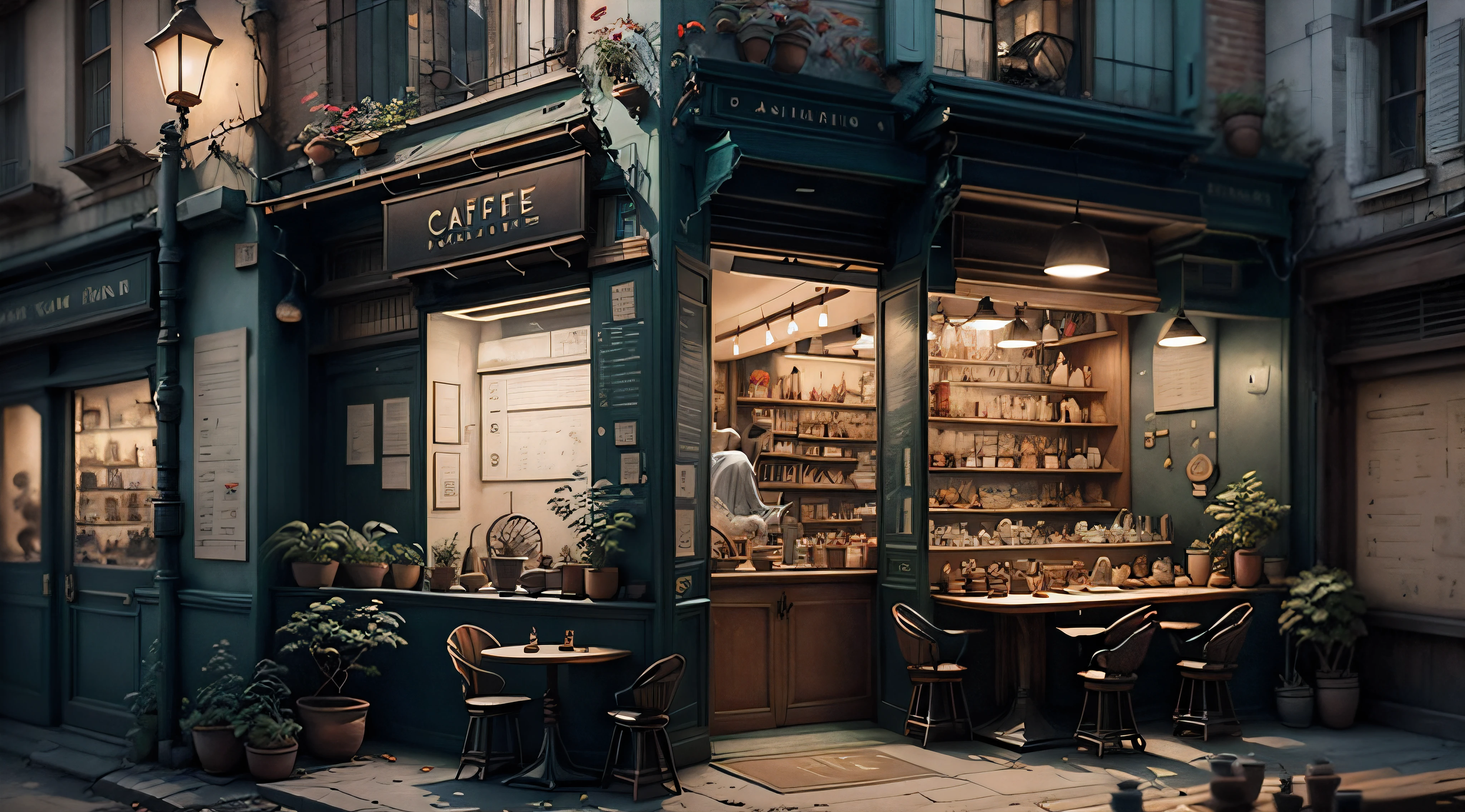 Cafe at night