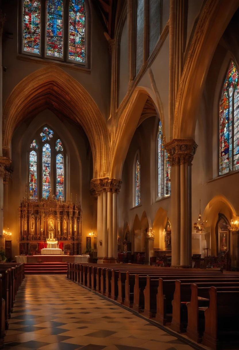 interior of a church with fantastic details
