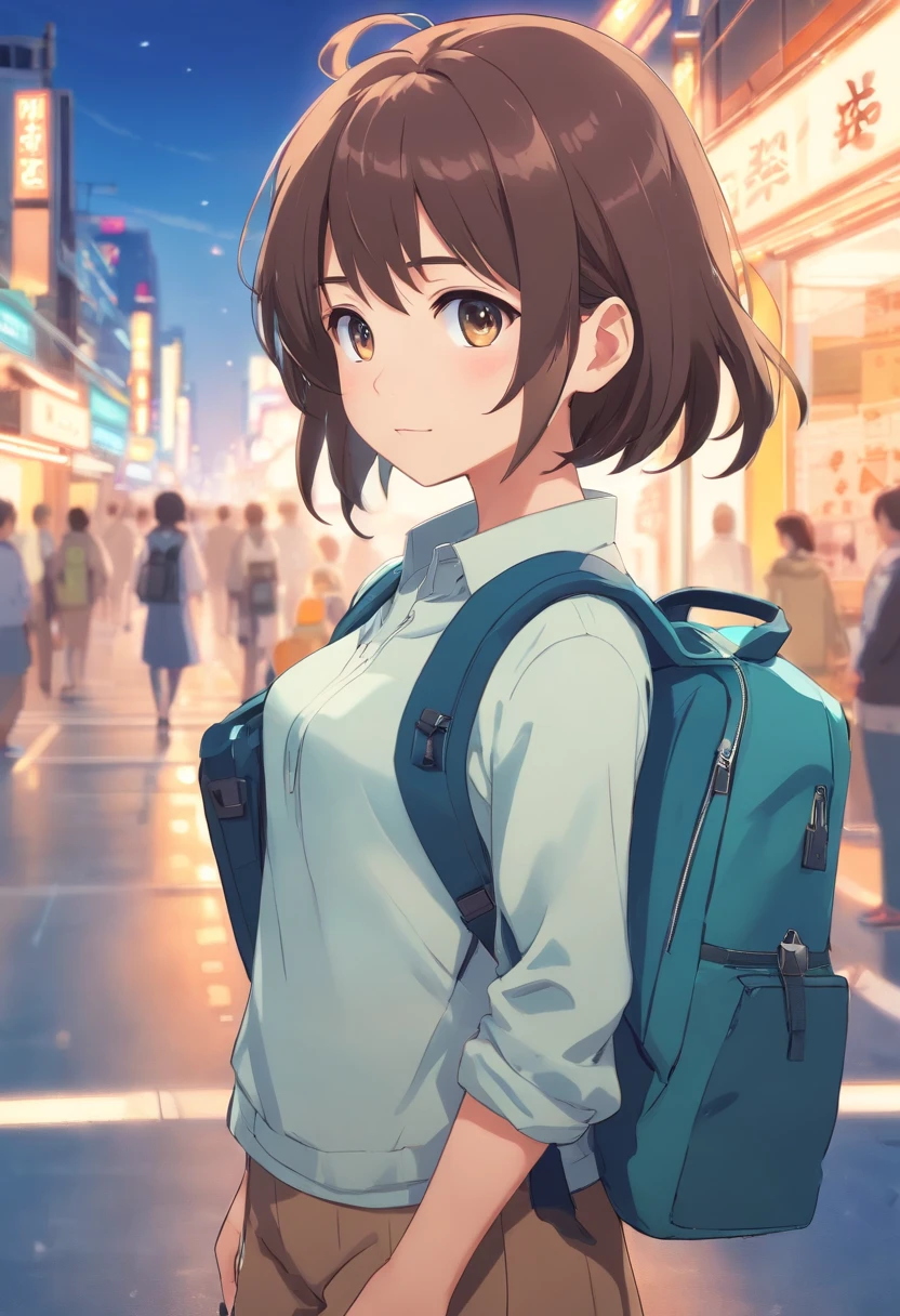 Cartoon character closeup holding backpack, anime chibi, Chibi Girl, Chibi Art, pretty anime girl, Chibi Anime Girl, anime chibi, Non-Pixiv Digital Art, Pixiv Contest Winner, Nice anime, pixiv, ami, Hatsune's Friend, kawaii chibi |, Advanced Digital Chibi Art, girl li, cute character, kawaii art