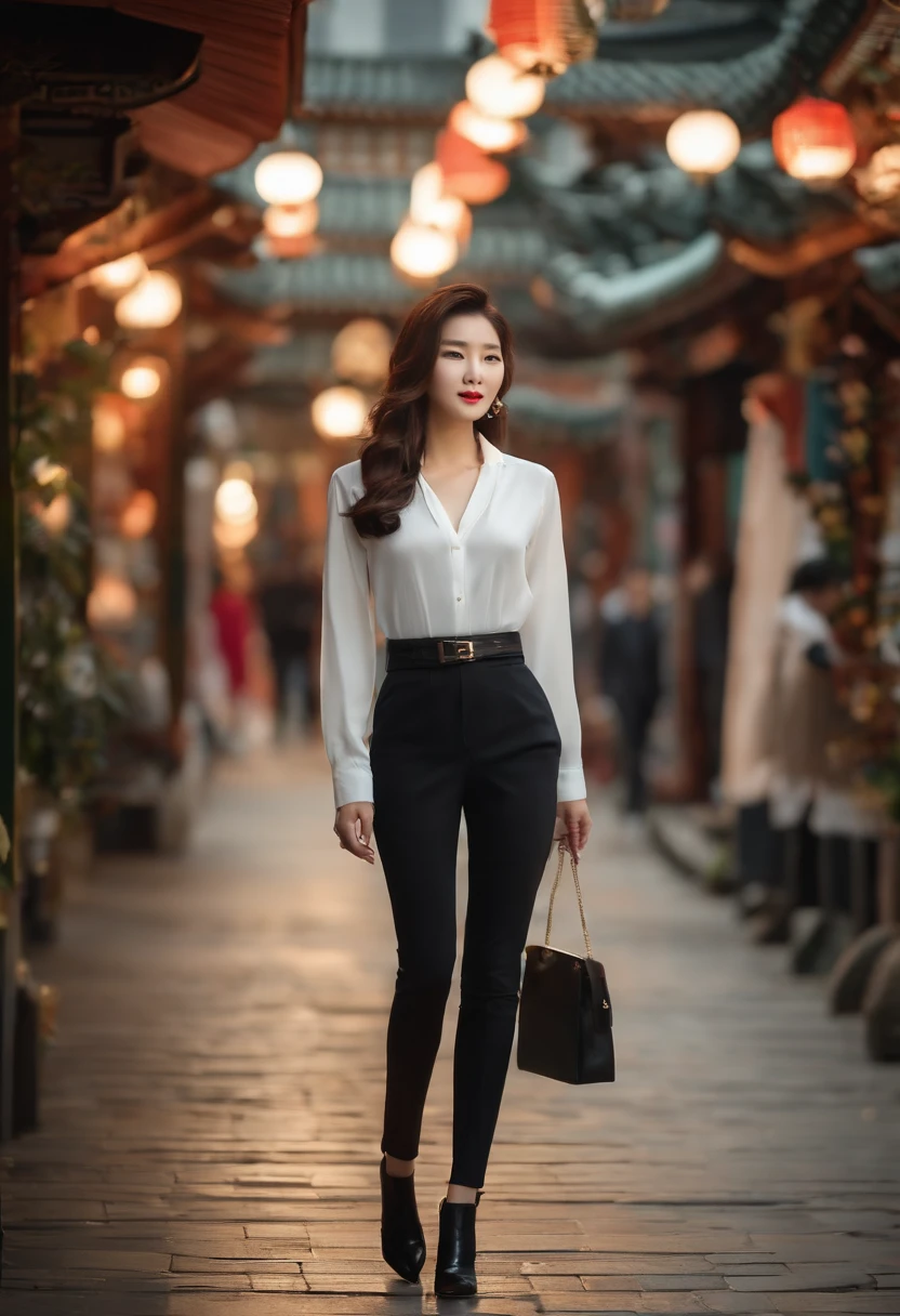 South Korean beauties,Small man's waist,Long legs