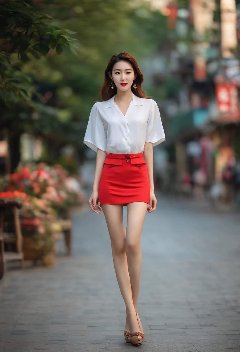 South Korean beauties,Small man's waist,Long legs