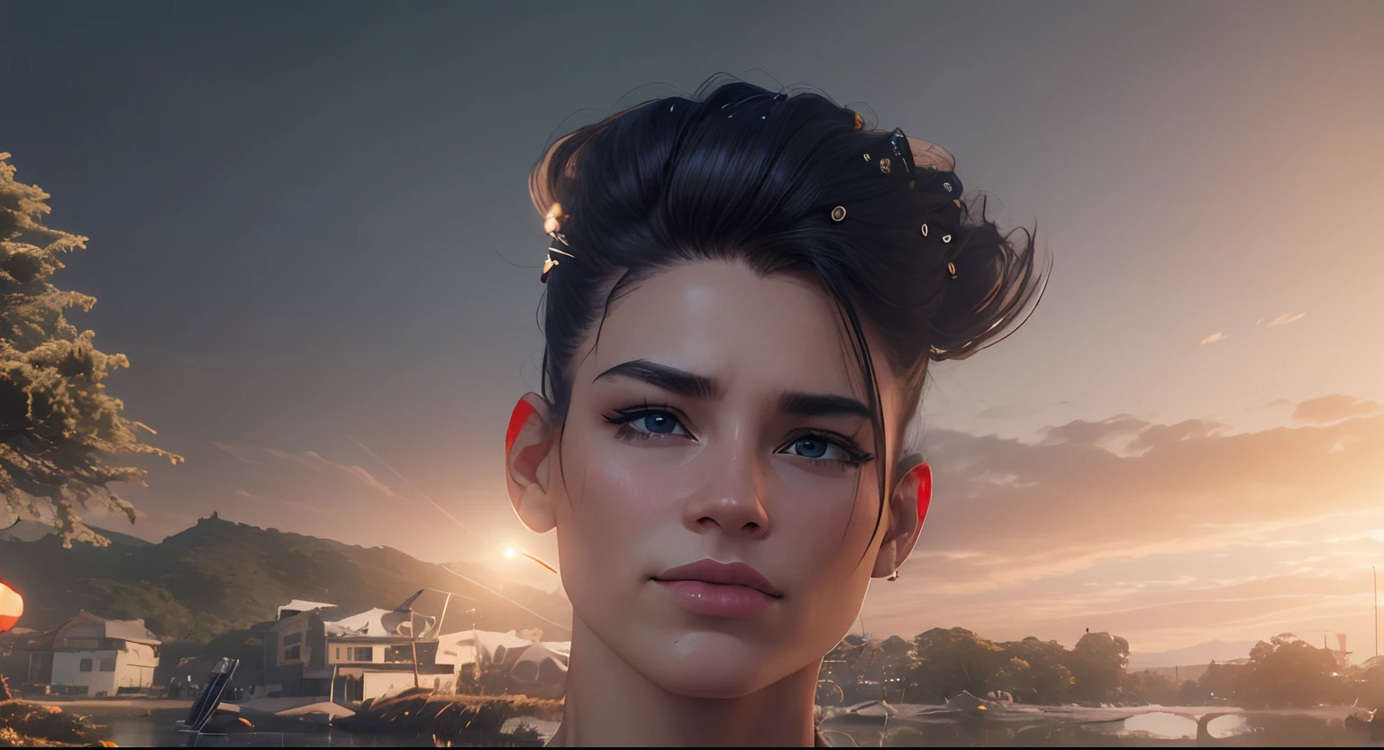 Ultra realstic,3d,repair hair,missing solders
