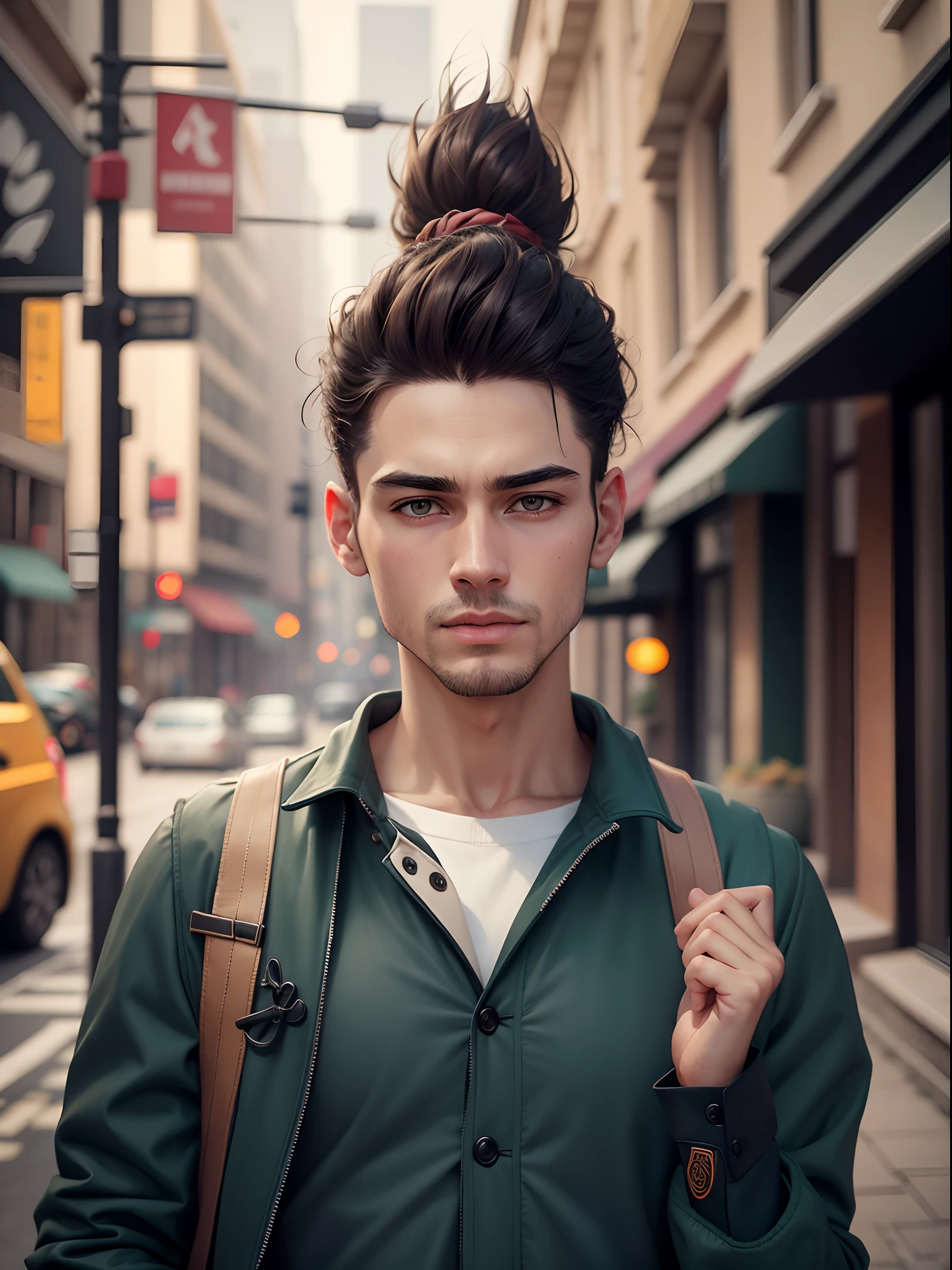 Wearing a coat with byk realistic