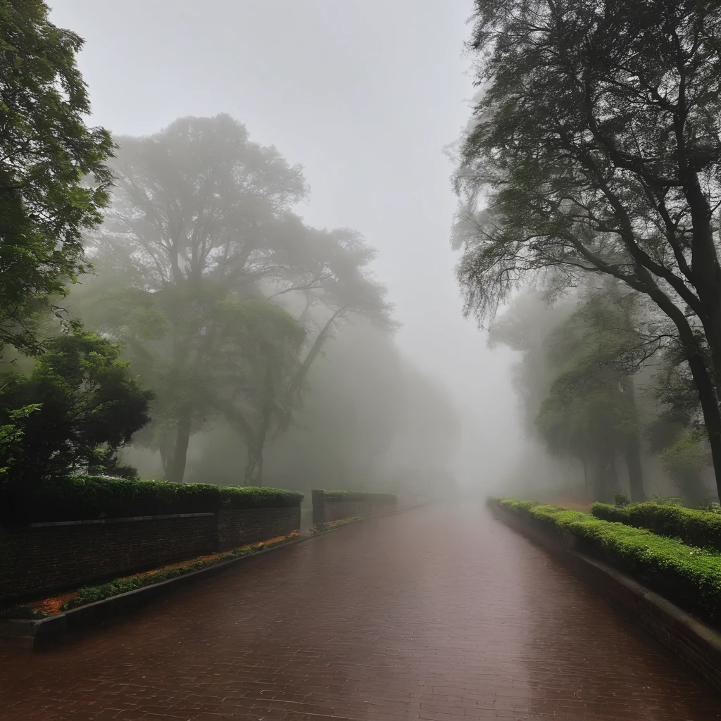 Rain like fog，Fog like rain。