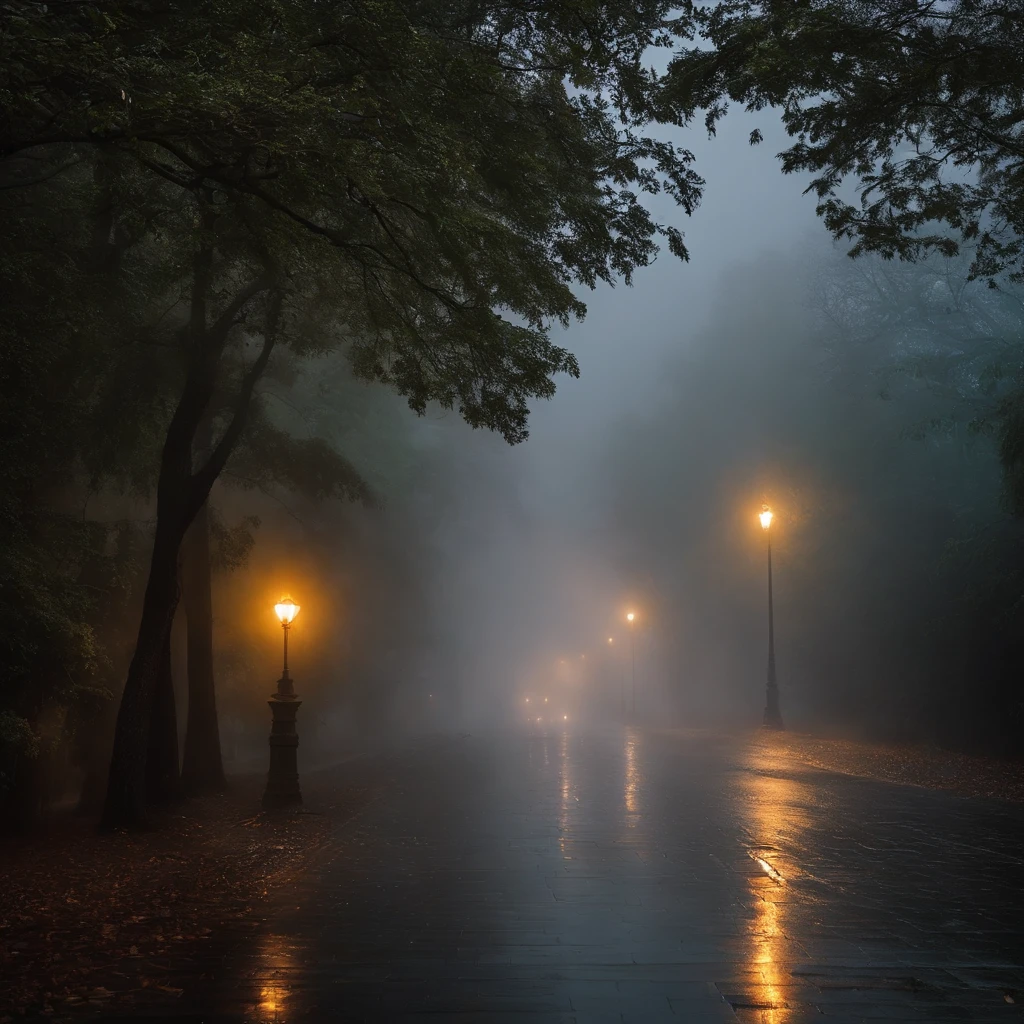 Rain like fog,Fog like rain。