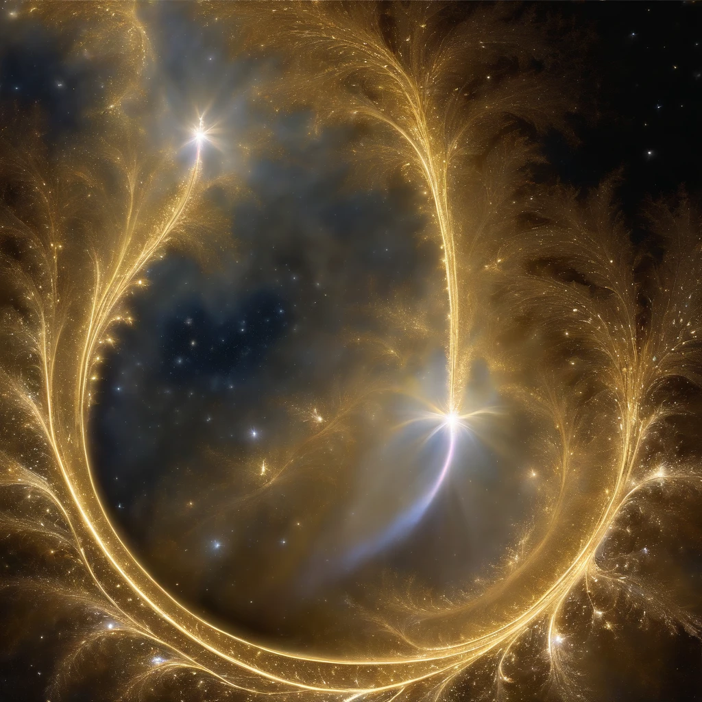 (masterpiece, top quality, best quality, official art, beautiful and aesthetic:1.2), extreme detailed, (fractal art:1.3), colorful, highest detailed, perfect face, upper body, HDR, (praying:1.3), (white cloak golden lines:1.2), galaxy, (light streaks), striking visuals, (dynamic streaks, luminous trails:1.2), vibrant colors,
