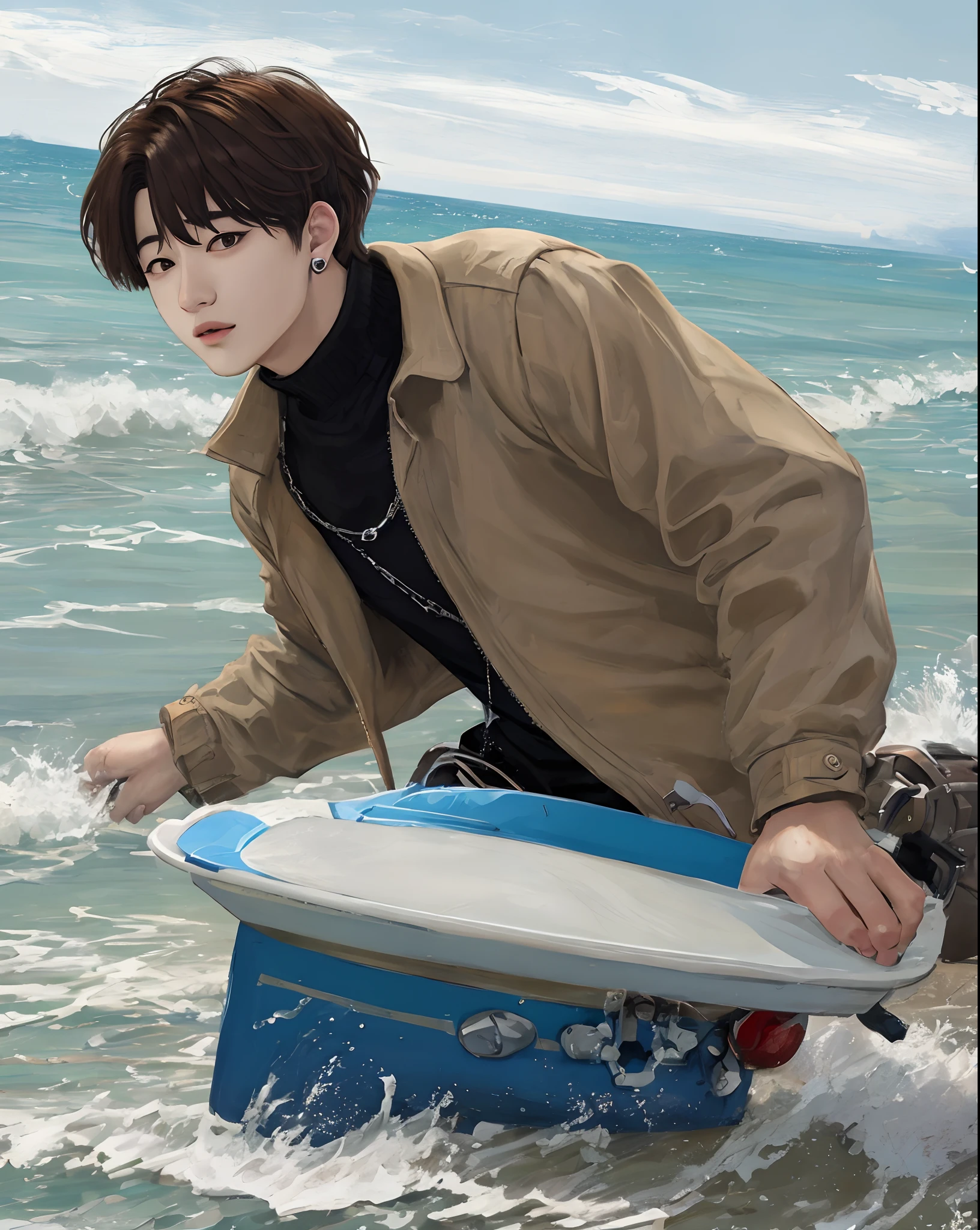 Jungkook in the beach