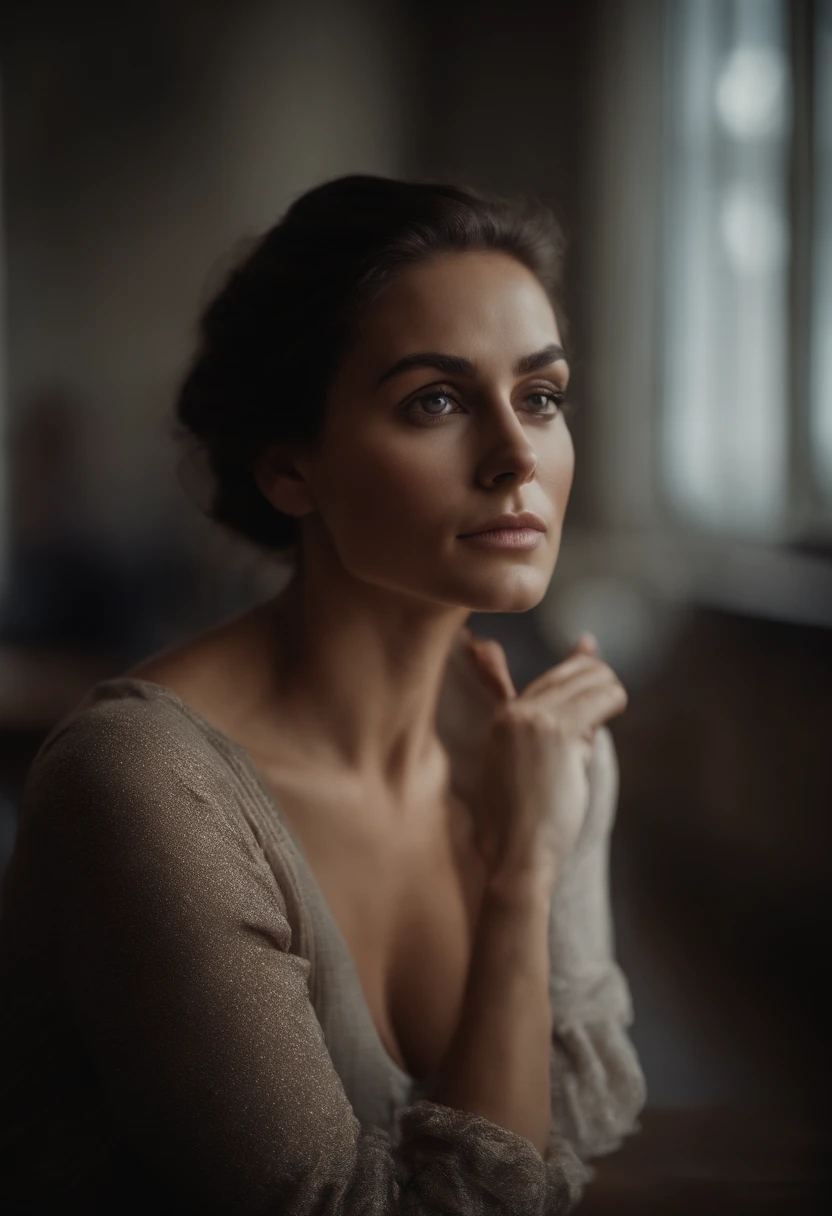 portrait d'une femme brune