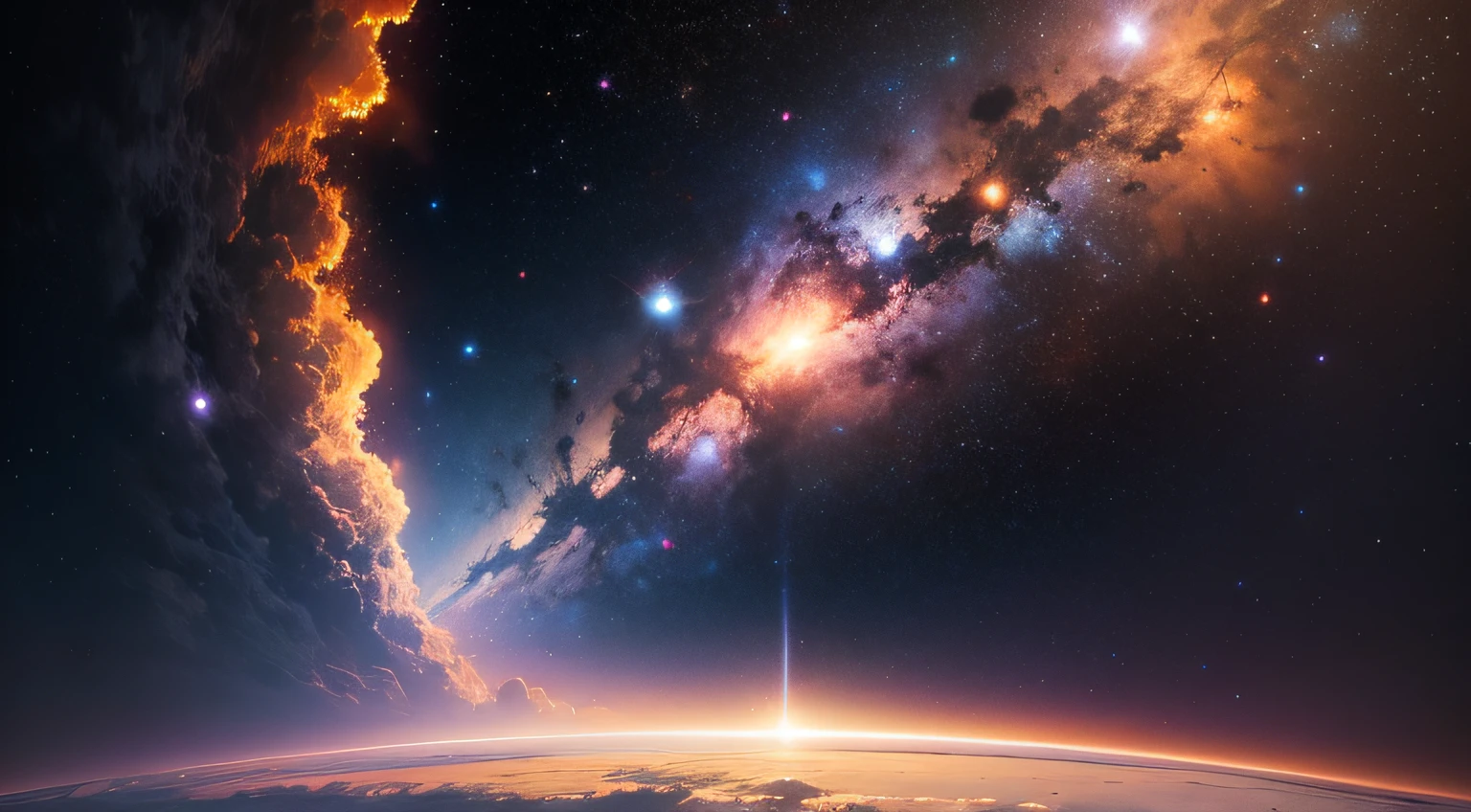 very realistic and detailed space background, that draws a lot of attention and captivates the person who is seeing