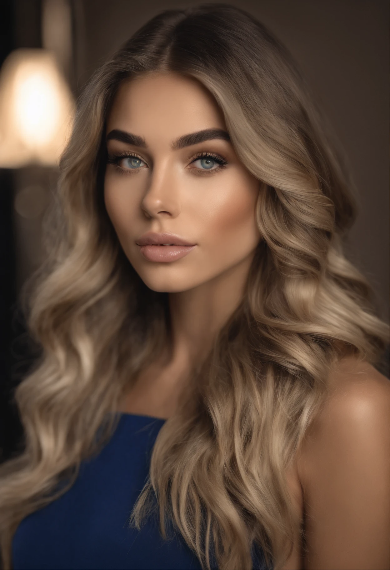 Arafed pleine femme, magnifique, Mouth closed, visage de mannequin, fille sexy aux yeux bleus, , ultra realist, Meticulously detailed, portrait de madison beer, cheveux blonds blanc et grands yeux, Selfie d'une jeune femme, Yeux de chambre, Violet Myers, maquillage naturel, looking straight at camera, Visage Artgram, maquillage subtil, Poitrine de taille moyenne et grande, allow the face to be seen clearly, portrait