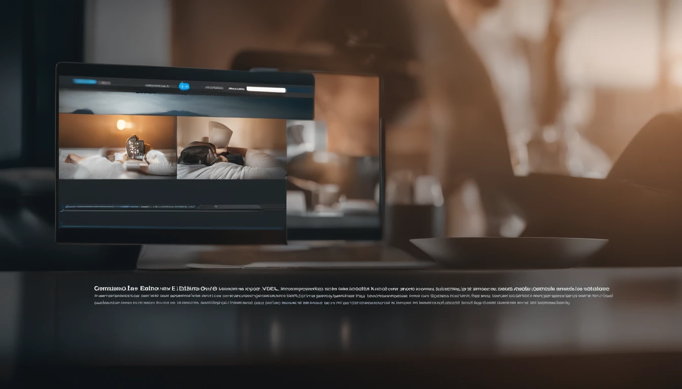 Create a vibrant and eye-catching LinkedIn banner for a skilled video editor. The banner should feature a dynamic blend of video editing elements, such as film reels, video clips, editing software interfaces, and a polished finished product. Use a professional color scheme that complements the LinkedIn platform and reflects creativity. Incorporate the text 'Video Editor' prominently but tastefully within the banner, along with the editor's name or a personalized tagline. Ensure the design exudes professionalism and showcases the editor's expertise in video editing."