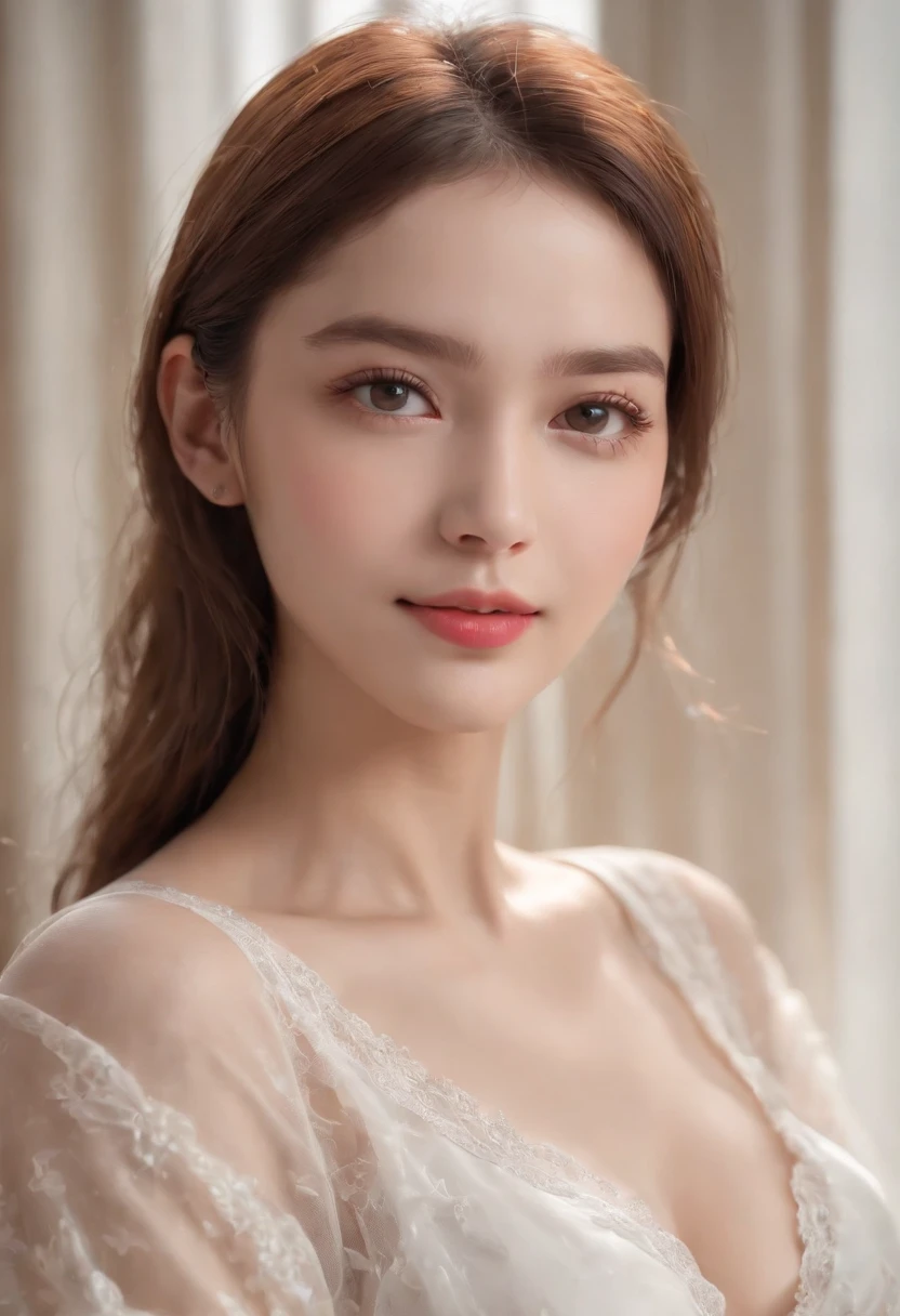 ((Top quality, 8K, Masterpiece: 1.3)), Sharp focus: 1.2, view the viewer, Perfect style, (((Spread your legs, sit with your knees bent)))), (Open your mouth: 1.5), (Close your eyes: 0.88), Attractive feminine body, Beautiful, Beautiful, most famous in the world, (hyper realisitc), (Photoreal), (Increase the resolution), (8K), (Extremely detailed), (best photos), (Beautifully detailed eyes), (Best quality), (ultra - detailed), (Masterpiece ), ( the wallpaper), (Detailed face), Solo, 1 girl, view the viewer, Fine details, Detailed face, pureerosfaceace_V1, Smiling, Half body, See-through underwear, White, Long legs, Thin waist,  buttocks, Ultra-fine makeup, Ultra-fine clothing material, Legs apart