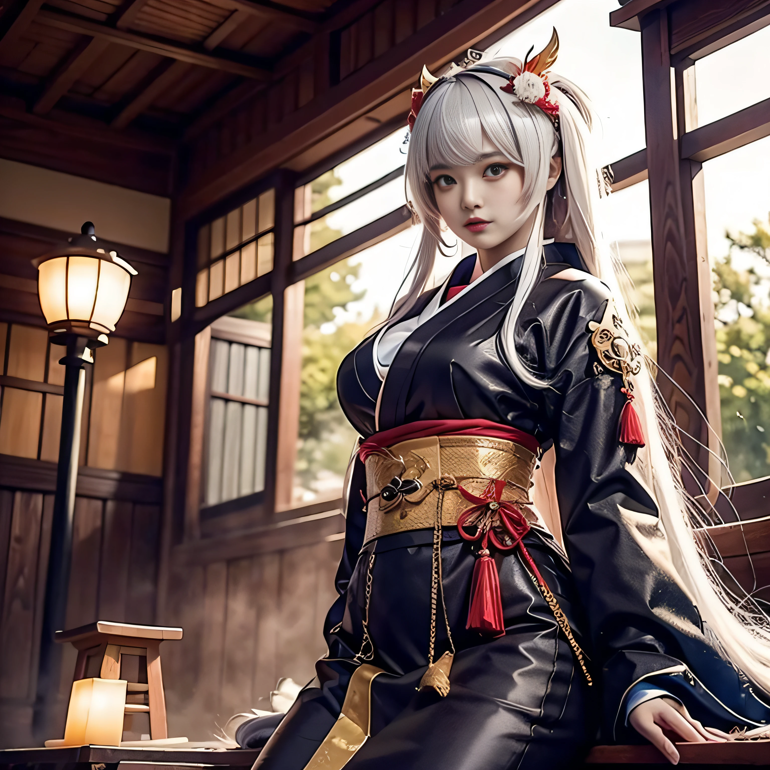 (masterpiece:1.2)、top-quality、(illustratio:1.2)、ornate decorations、(Masterfully crafted Glow、lensflare)、(ultra-detailliert)、Hyper-detailing、(delicate detail)、(intricate detailes)、(Cinematic Light、best quality backlight)、(Bioluminescent hair)、(radiant eyes)、(Dynamic:1.2)、((make - up))、absolutely eye-catching、prehistory、((Splash of colorful paint on background、dulux、))、((coustics))、dynamic ungle、(魅惑的)、(Intricately detailed cinematic:1.1)、Ambient Occlusion、ambient lights、ray tracing reflection、(The best lighting、extremely delicate and beautiful)、((Movie Light))、colourfull、powerfull、(Cinematic Masterpiece)、big dreamy eyes、perfectly proportions、perfectly drawn face、albedo、White hair、chain、comfy、Intense days々々々々々々々々々々々々々々々々々々々々々々々、golden sky、seductiv、illustratio、Angels everywhere、yellow eyes、A red rose、chains、splashes of colour、smooth soft skin、the golden hour、Atmosphere、a park、nobara、bullets、Breathtaking、Ambient light coming from the sky、 chain、godrays、The halo、beautiful intricate colored hair、Symmetrical and soft lighting、concept-art、digitial painting、Take a peek at the scenery、realistic reflection、Soft and warm glow coming from tracers everywhere Amaterasu , Incarnation of the Sun, Supreme God of Japan, The god of ancient Japan and the deification of the sun. Ancestors of the Emperor of the Japan, Shinto deity of Japan, Amaterasu Colorful、highestdetailed Tsukiyomi Dojin, Tsukiyo Mizun, Moon incarnation, Supreme God of Japan, The god of ancient Japan and the deification of the moon. Ancestors of the Emperor of the Japan, Shinto deity of Japan, Amaterasu's sister, The background is the Japan shrine sisters, The background is a shrine of Japan Colossal tits plump udder A sexy High exposure Black costume Glamorous Black kimono Black Impulse