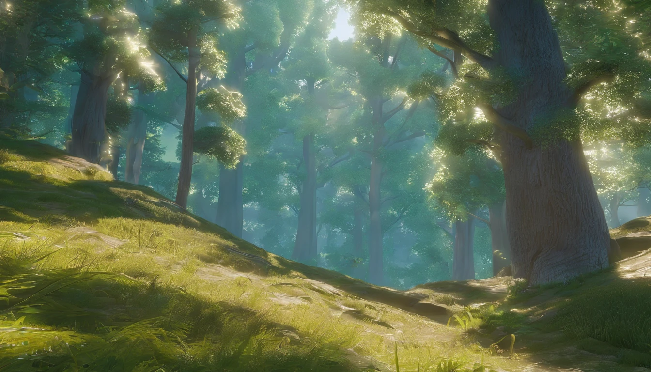 A close up of a forest with a lot of trees - SeaArt AI