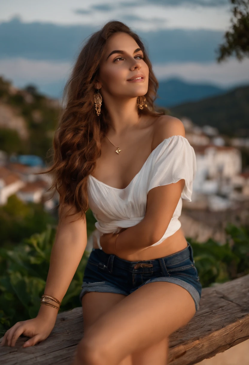 Pretty 19-year-old woman,  Pelo largo, Tetas medianas, Mirando al espectador, cabello rubio, desnuda, sipping coffee, ojos marrones, jewely, cuerpo entero, Collar,  labios, realista, nariz, flirting with the camera,  Poros, maciza, Piel detallada, Poros, unretuschiert, 4K