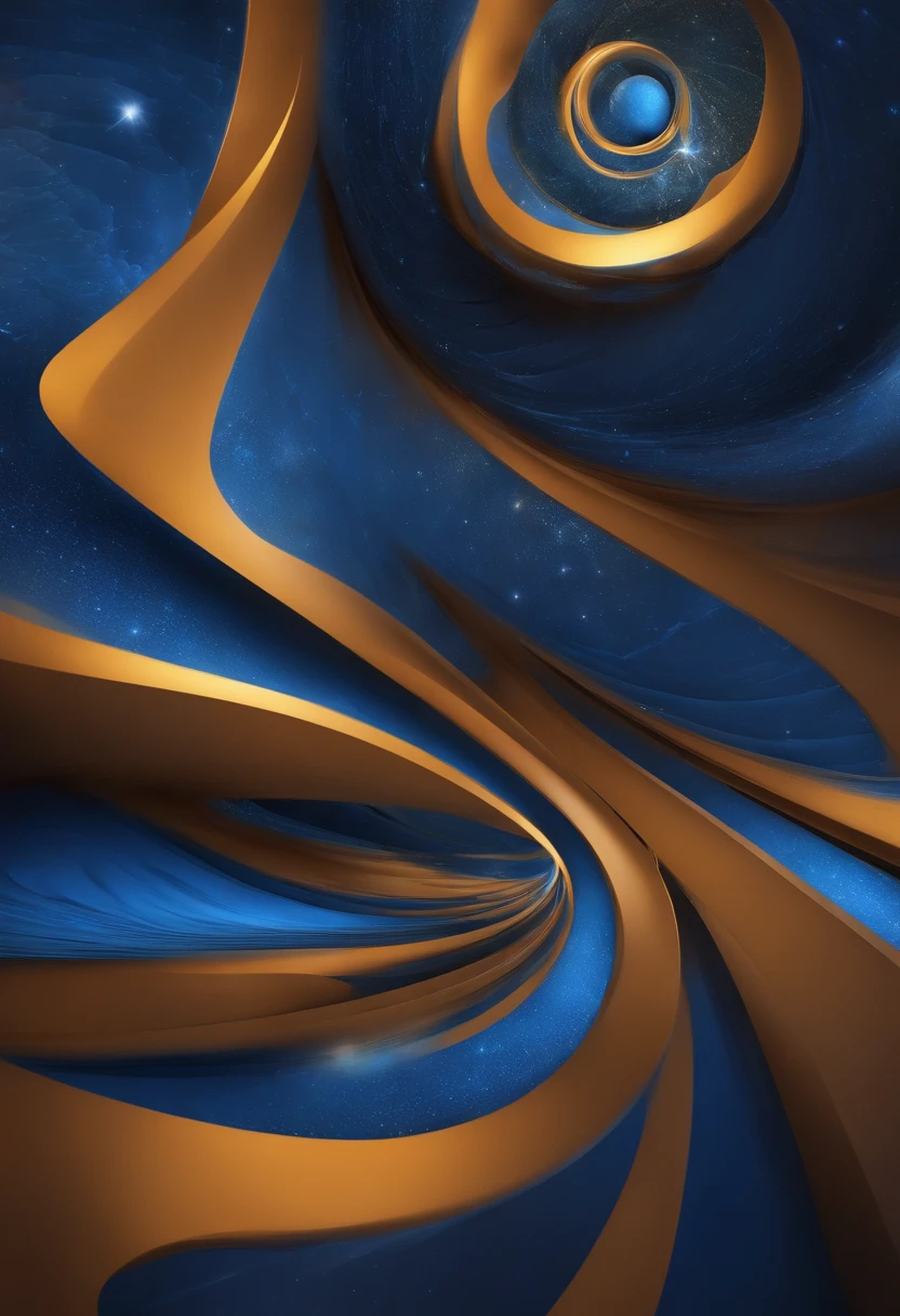 abstract blue spiral sad space