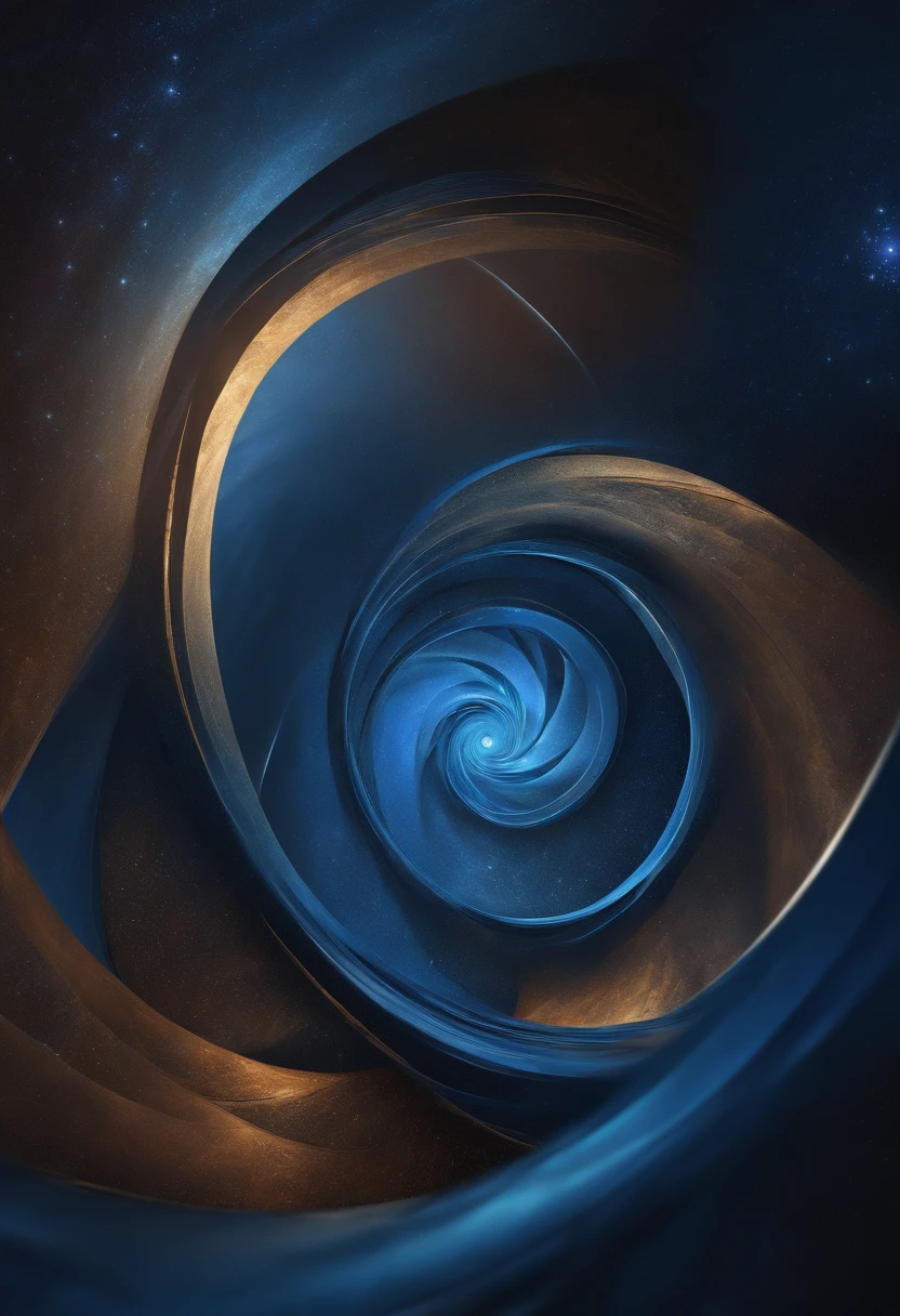 abstract blue spiral sad space