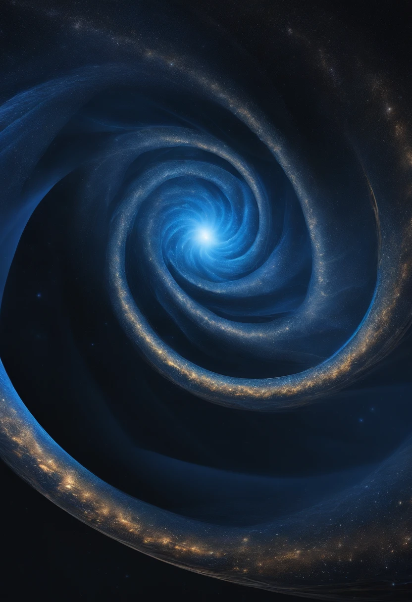 abstract blue spiral space