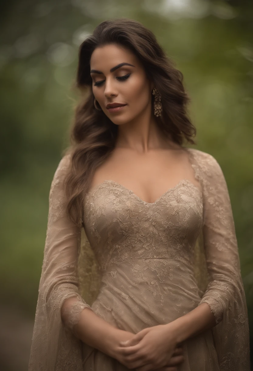 a beautiful woman, The sun-drenched forest is bathed in the golden glow of dawn. In the center of the frame,There is one wearing plant armor,Elven beauty with antlers,Goddess in plant armor,the elf, Mythical creatures surround her, Her eyes are blue.
The fauna is in complete peace with its surroundings. He is surrounded by lush trees and flowers, Birds singing in the trees. The air is filled with the sweet fragrance of wildflowers,It seems to live in harmony with the natural world.
Images are taken at an astonishing 16K resolution, With incredible detail and realism. The scenes are cinematic and dramatic, Has a perfect composition. The focus is on fauna, But the background is also lush,detail-rich.
This photo is sure to capture the imagination of anyone who sees it. It is a beautiful and evocative depiction of mythical creatures, Capture perfectly in high-quality digital format.
