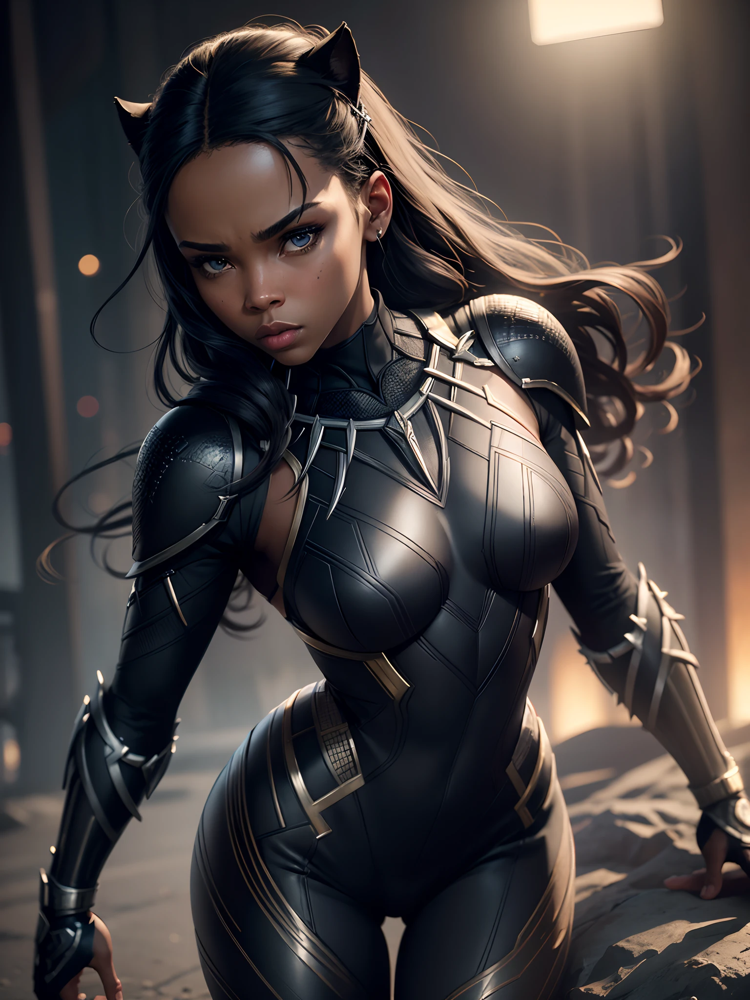black girl, superhero Spider Girl - Miles Morales, combat stance, highly detailed, vibrant appearance, creative behavior, imaginative, , spontaneous, small breasts, sexi, naked breasts, topless, revealing, highest quality, skin texture, intricate details, (cinematic lighting), RAW photo, 8k, masterpiece,best quality,ultra-detailed,very detailed illustrations,extremely detailed,intricate details,highres,super complex details,extremely detailed 8k cg wallpaper