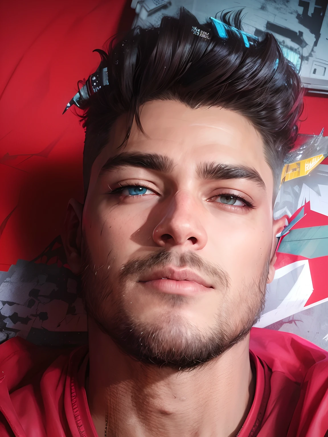 Change background cyberpunk handsome boy realistic face, 8k ultra realistic,